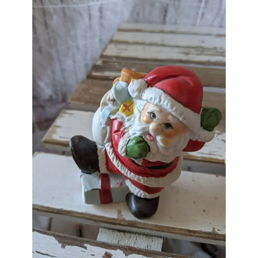 Artmark‎ here comes Santa set Xmas decor statue fig